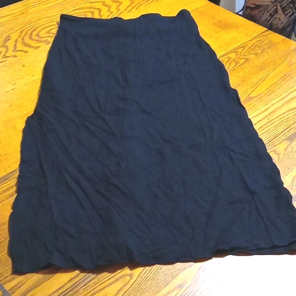 HALARA Womens Skirt Medium New BLACK LONG Work Business Casual RIBBED MIDI - Picture 3 of 9